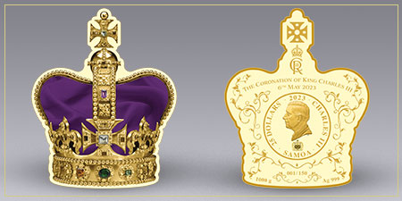 The World's First St. Edwards Crown Shaped Coin