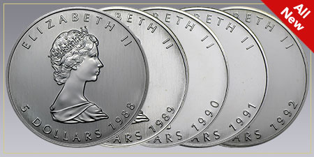 The First Five Silver Maple Leaf Coins